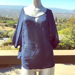 Sheer Navy Blouse